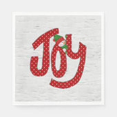 Joy Snowman auf White Birch Serviette (Vorderseite)