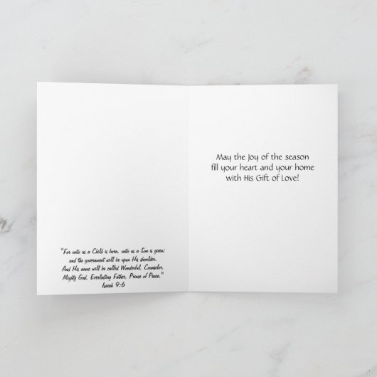 Joy Snowman Feiertagskarte (Innenseite)