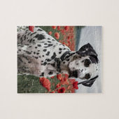 **"Joy Spots: Dalmatiner in einem roten Mohnfeld"* Puzzle (Horizontal)