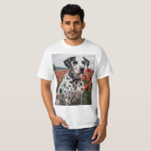 **"Joy Spots: Dalmatiner in einem roten Mohnfeld"* T-Shirt (Vorne ganz)