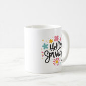 Joy Spring Charming Hello Spring Floral Cheerful Kaffeetasse (VorderseiteRechts)