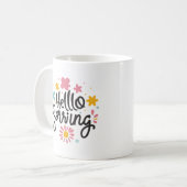 Joy Spring Charming Hello Spring Floral Cheerful Kaffeetasse (Vorderseite Links)