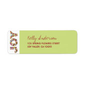 JOY Spring Flowers Girl Baby Shower Rücksendeadres (Vorne)