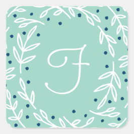 Joy Square Monogram Stickers