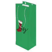 Joy Strumpf Geschenktüte Für Weinflaschen (Rückseite Schrägansicht)