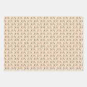 Joy Tan Tartan Kariert Pattern Weihnachten Geschenkpapier Set (Vorderseite)