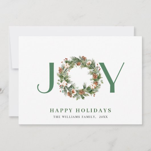JOY Tannenzapfen Tannen Kranz Weihnachten (Vorderseite)