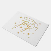 JOY Text Imitate Gold Glitzer Weihnachten Fußmatte (Schrägansicht)
