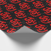 Joy Text mit Schneeflocken Geschenkpapier (Ecke)