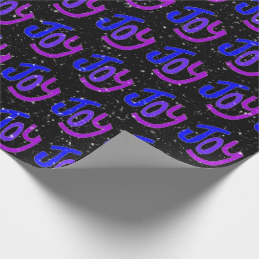 Joy Text mit Schneeflocken Geschenkpapier (Ecke)