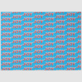 JOY Text mit Schneekappen und Schneeflocken Seidenpapier (Vorderseite)