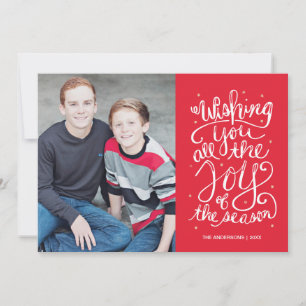 Joy the Season Holiday Foto Card Feiertagskarte