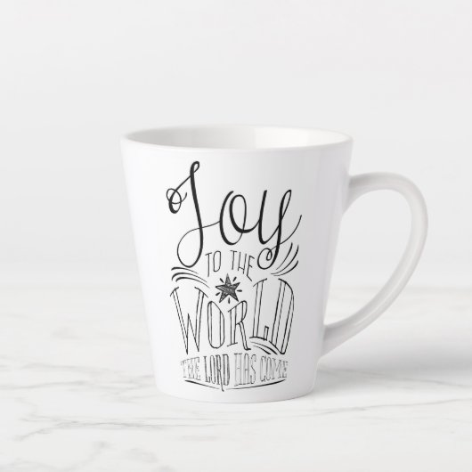 Joy the World Christlich Christmas Latte Tasse (Rechts)