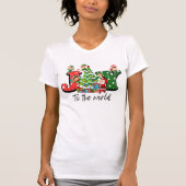 Joy The World Christmas T - Shirt Elves Tree (Vorderseite)