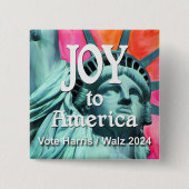 Joy to America Harris Walz Button (Vorderseite)