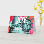 Joy to America Harris Walz Karte (Gelbe Blume)