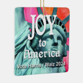 Joy to America Harris Walz Keramikornament (Rechts)