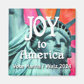 Joy to America Harris Walz Magnet (Vorne)