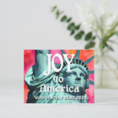 Joy to America Harris Walz Postkarte (Stehend Vorderseite)