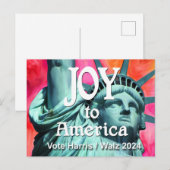 Joy to America Harris Walz Postkarte (Vorne/Hinten)