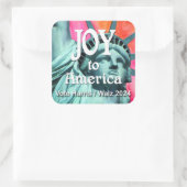 Joy to America Harris Walz Quadratischer Aufkleber (Tasche)