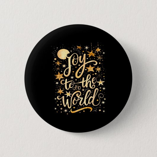 Joy To The Christmas World Christian Jesus Nativit Button (Vorderseite)