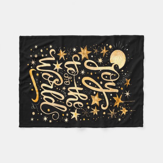 Joy To The Christmas World Christian Jesus Nativit Fleecedecke (Vorderseite (Horizontal))