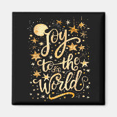 Joy To The Christmas World Christian Jesus Nativit Magnet (Vorne)