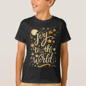 Joy To The Christmas World Christian Jesus Nativit T-Shirt (Vorderseite)