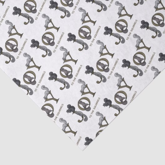 Joy to the Eichirrels Holiday Seidenpapier (Detail)