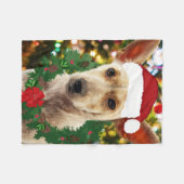 Joy to the Puppy Fleecedecke (Vorderseite (Horizontal))