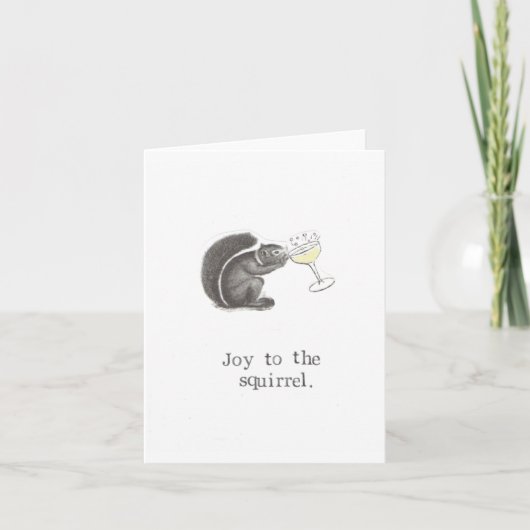 Joy To The Squirrel Karte (Vorderseite)