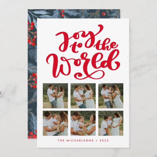 JOY TO THE WORLD Add your Fotos Collage (Vorne/Hinten)