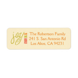 Joy to the World Address Label
