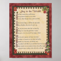 "Joy to the World" Akrostichon-Gedicht Leinwanddru