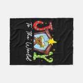 Joy To The World Baby Jesus Christmas Nativity Sce Fleecedecke (Vorderseite (Horizontal))