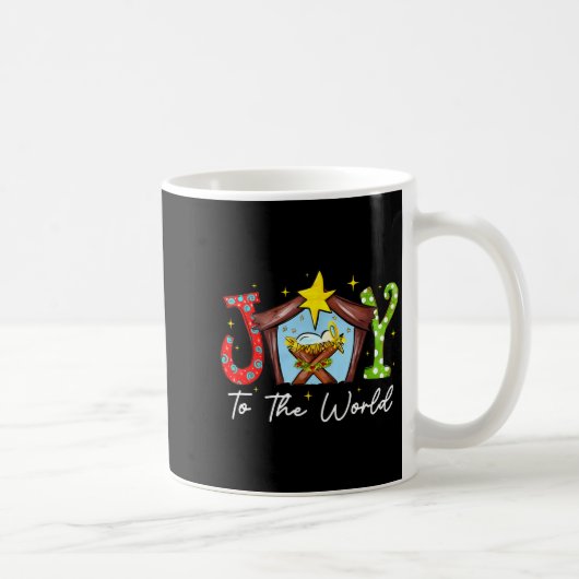 Joy To The World Baby Jesus Christmas Nativity Sce Kaffeetasse (Rechts)