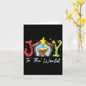 Joy To The World Baby Jesus Christmas Nativity Sce Karte (Gelbe Blume)