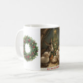 Joy to the World Barnyard Animals Wreath Mug Kaffeetasse (Vorderseite Links)