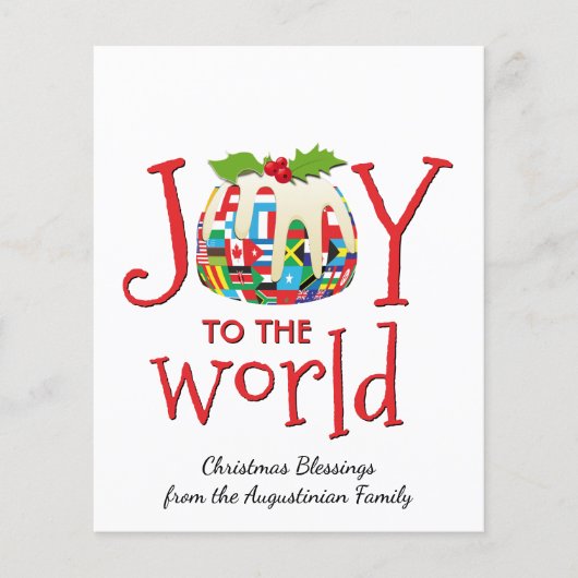 JOY TO THE WORLD Budget Christmas Card (Vorderseite)
