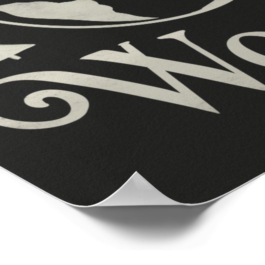 Joy to the World Chalkboard Globe Poster (Ecke)