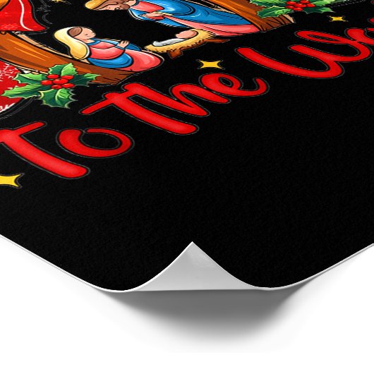 Joy To The World Christian Christmas Coquette Oh H Poster (Ecke)