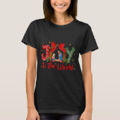 Joy To The World Christian Christmas Coquette Oh H T-Shirt (Vorderseite)