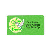 Joy to the World Christmas Address Label Adressaufkleber (Vorne)