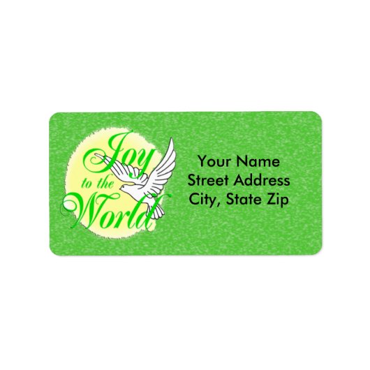 Joy to the World Christmas Address Label Adressaufkleber (Vorne)