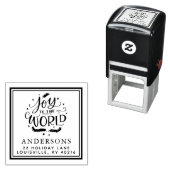 Joy to the World Christmas Address Permastempel (Beispiel)