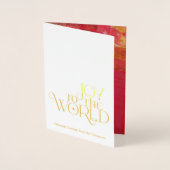 Joy to the World Christmas Carol Names Angel Folienkarte (Vorderseite)