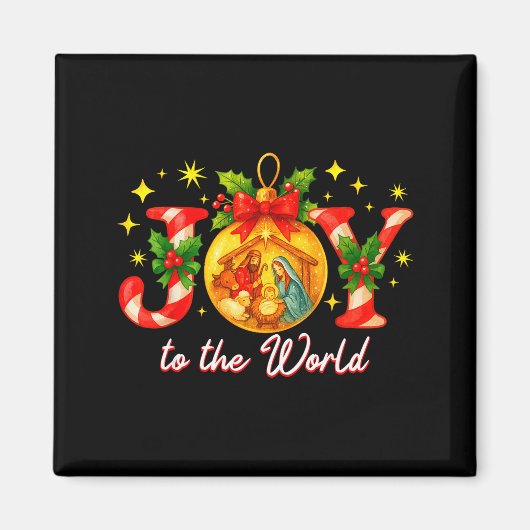 Joy To The World Christmas Christian Nativity Magnet (Vorne)