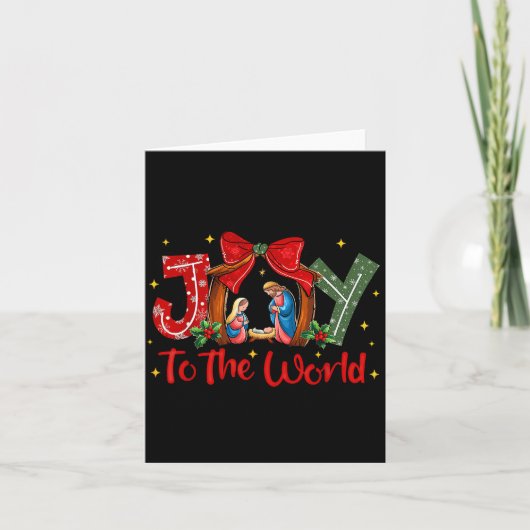 Joy To The World Christmas Christian Nativity Scen Karte (Vorderseite)