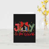 Joy To The World Christmas Christian Nativity Scen Karte (Gelbe Blume)